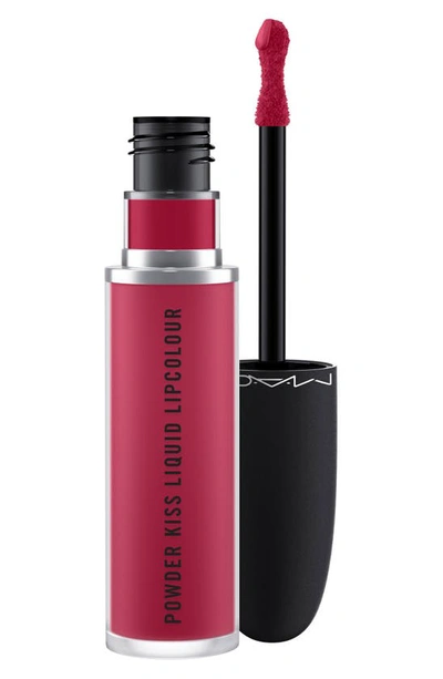 Shop Mac Cosmetics Powder Kiss Liquid Lipcolour In Elegance Is Learned