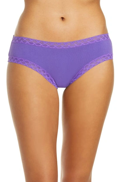 Shop Natori Bliss Cotton Girl Briefs In Electric Purple