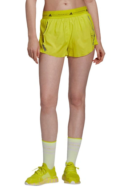 Shop Adidas By Stella Mccartney Truepace Shorts In Aciyel