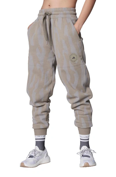 Shop Adidas By Stella Mccartney Print Sweatpants In Clay/ Dovgry