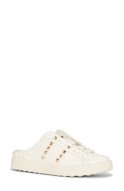 Shop Valentino Rockstud Untitled Mule Sneaker In Bianco