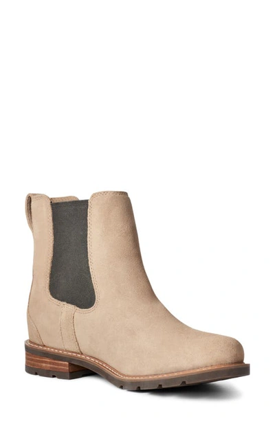 Shop Ariat Wexford Waterproof Chelsea Boot In Desert Tan Leather