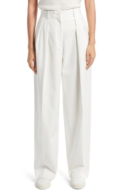 Shop The Row Igor Washed Cotton Pants In Off White
