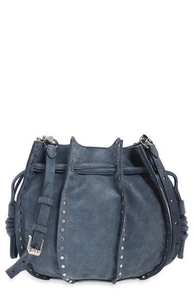 Shop Rebecca Minkoff Nanine Small Leather Bucket Bag In Luna