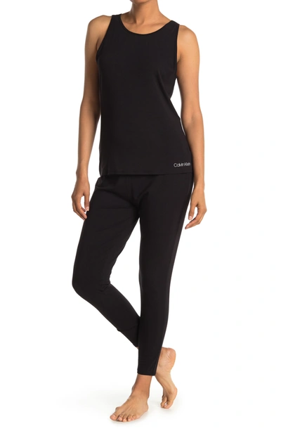 Calvin Klein Tank & Joggers 2-piece Pajama Set In Ub1 Black