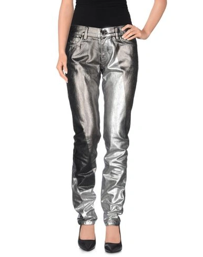 Shop Diesel Black Gold Woman Jeans Silver Size 27 Cotton