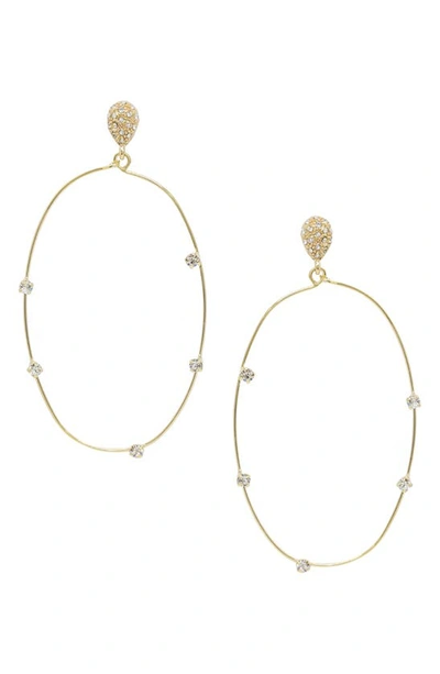 Shop Ettika Oval Wire Drop Earrings In Gold