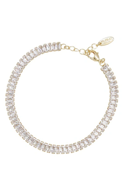 Shop Ettika Crystal Chain Anklet In Gold