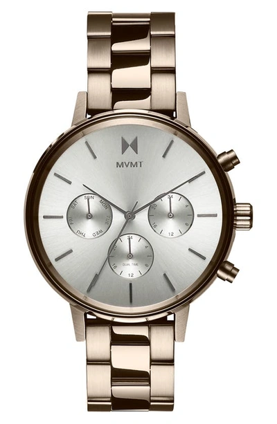 Shop Mvmt Nova Chronograph Bracelet Watch, 38mm In Beige Gld/lt Grey/beige Gld