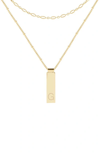 BROOK & YORK BROOK AND YORK MAISIE SET OF 2 INITIAL LAYERING NECKLACES STN1005G