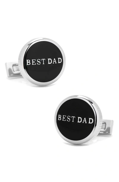 Shop Cufflinks, Inc Best Dad Cuff Links In Silver/ Black