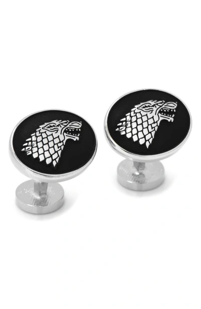 Shop Cufflinks, Inc House Stark Cuff Links In Black