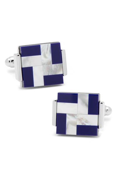 Shop Cufflinks, Inc Mother-of-pearl Cuff Links In Blue