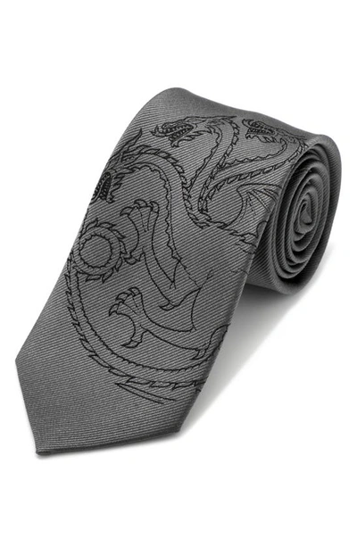 Shop Cufflinks, Inc Game Of Thrones Targaryen Silk Tie In Grey