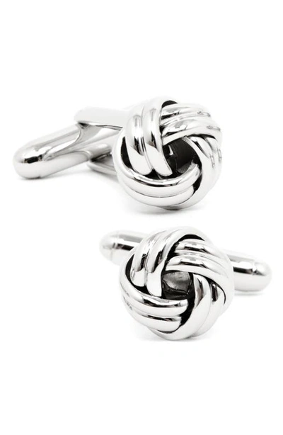 Shop Ox & Bull Trading Co. Ox And Bull Trading Co. Knot Cuff Links In Silver
