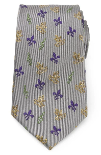 Shop Cufflinks, Inc Mardi Gras Mask Silk Tie In Grey