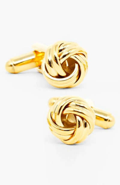 Shop Ox & Bull Trading Co. Ox And Bull Trading Co. Knot Cuff Links In Gold