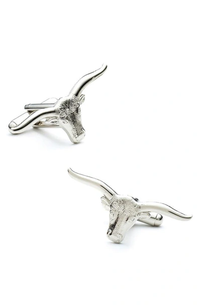 Shop Cufflinks, Inc 'steer' Cuff Links In Silver