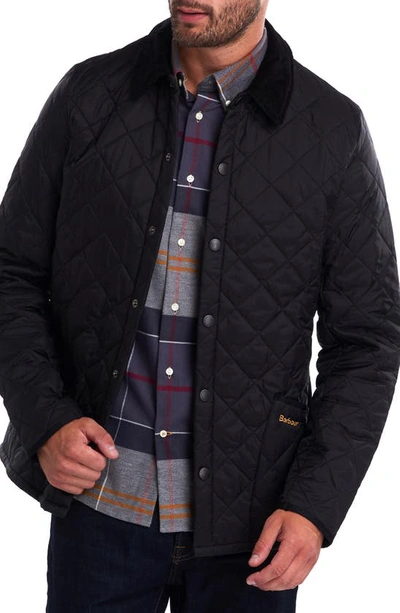 Shop Barbour Liddesdale Tailored Fit Quilted Nylon Jacket In Black
