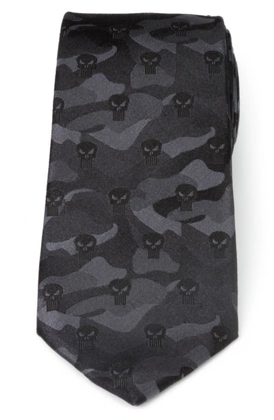 Shop Cufflinks, Inc X Marvel The Punisher Silk Tie In Black