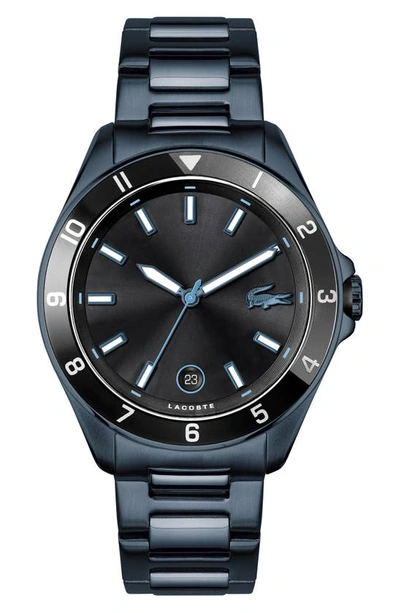Shop Lacoste Tiebreaker Bracelet Watch, 43mm In Black