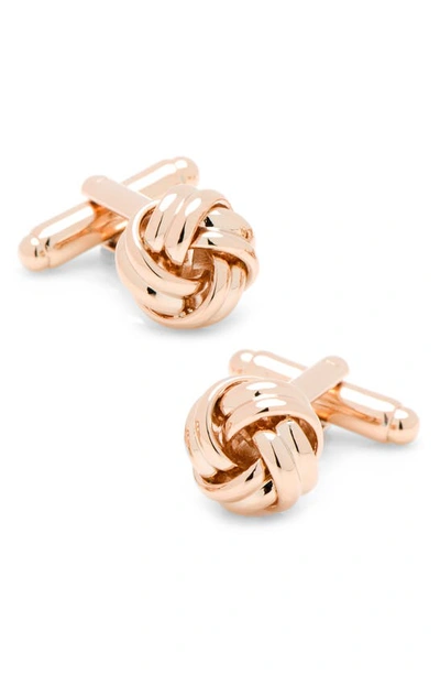 Shop Cufflinks, Inc . Knot Cufflinks In Rose Gold