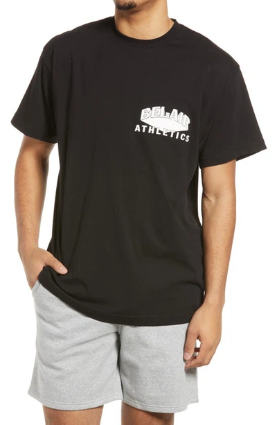 Shop Bel-air Athletics Arch Logo Graphic Tee In Black