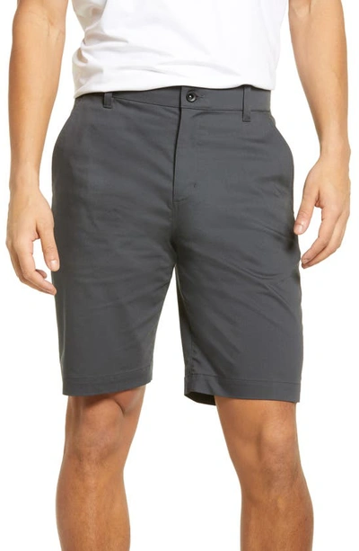 Shop Nike Dri-fit Uv Flat Front Chino Golf Shorts In Dark Smoke Grey