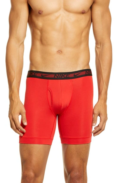 Shop Nike Dri-fit Flex 3-pack Performance Boxer Briefs In Uni Red