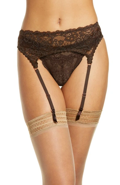 Shop Love, Vera Garter Belt In Dark Cocoa