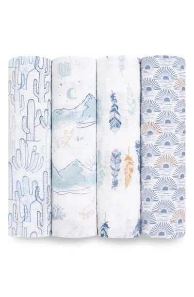 Shop Aden + Anais 4-pack Classic Swaddling Cloths In Sunrise