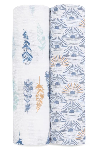 Shop Aden + Anais 2-pack Classic Swaddling Cloths In Sunrise