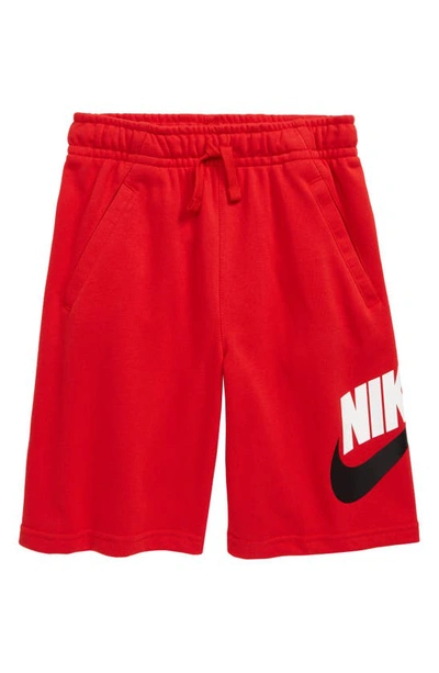 Shop Nike Kids' Sportswear Club Athletic Shorts (big Boy) In University Red