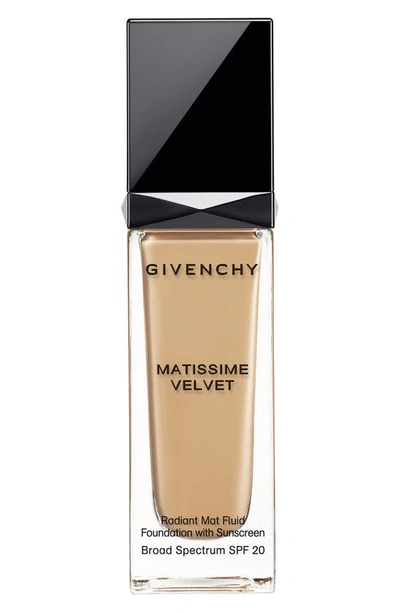 Shop Givenchy Matissime Velvet Radiant Matte Fluid Foundation Spf 20 In 4 Beige