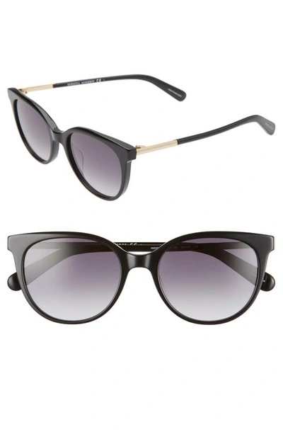 Shop Rebecca Minkoff Rebeccca Minkoff Indio 52mm Gradient Cat Eye Sunglasses In Black/ Dark Grey