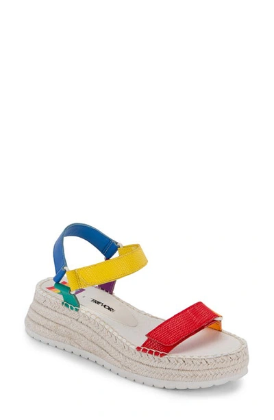 Shop Dolce Vita Myra Pride Platform Espadrille Sandal In Rainbow Leather