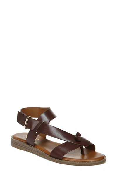 Shop Franco Sarto Glenni Sandal In Dark Brown Leather