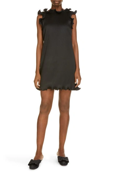 Shop Marc Jacobs The Pleated Minidress In Black