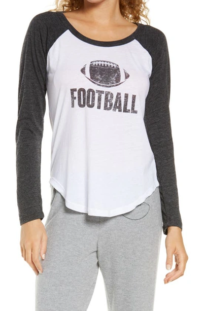 Shop Chaser Football Graphic Long Sleeve Sleep Tee In Sltblk