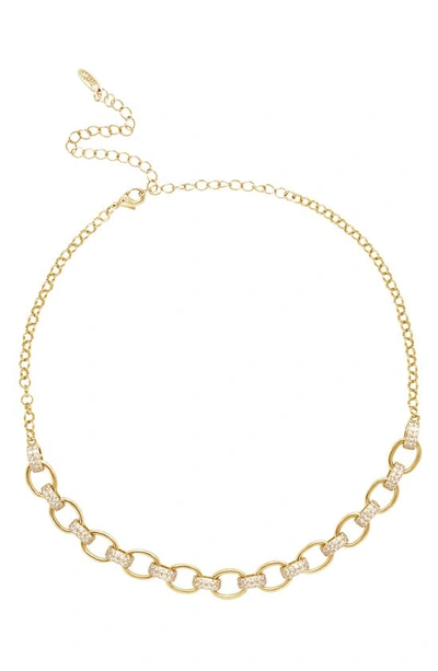 Shop Ettika Cubic Zirconia Chain Necklace In Gold