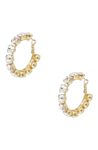 Shop Ettika Crystal Dotted Gold Hoop Earrings
