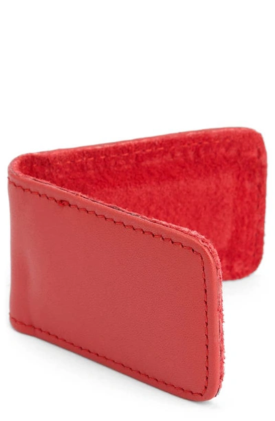 Shop Royce New York Leather Money Clip In Red