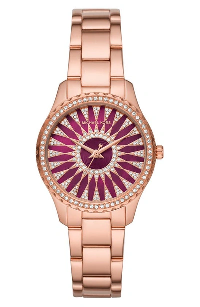 Shop Michael Kors Layton Bracelet Watch, 33mm In Rose Gold