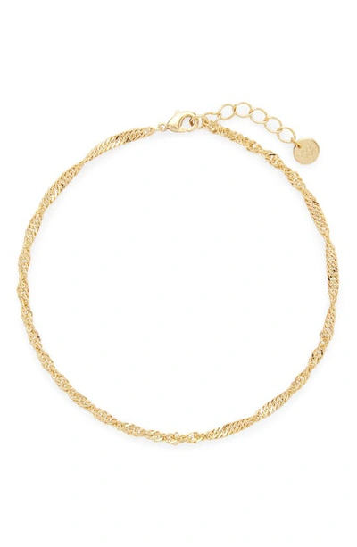 Brook & York Sophie Curb Chain Anklet In Gold