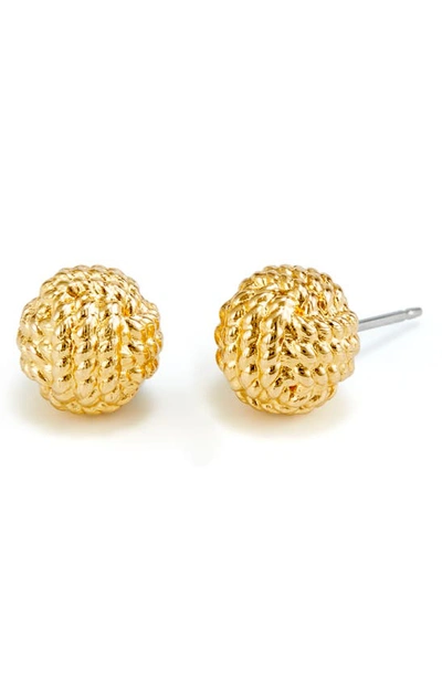 Shop Brook & York Parker Knot Stud Earrings In Gold