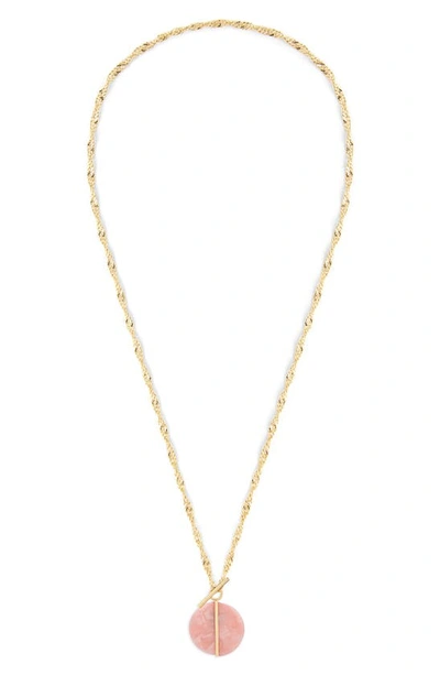 Shop Brook & York Amal Disc Pendant Toggle Necklace In Gold