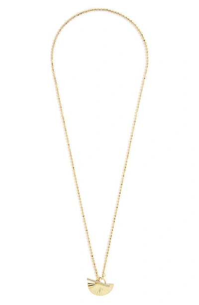 Shop Brook & York Celeste Fan Pendant Toggle Necklace In Gold