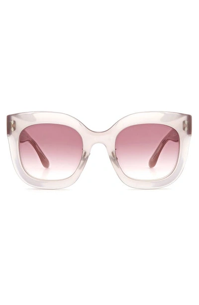 Shop Isabel Marant 52mm Gradient Cat Eye Sunglasses In Nude/ Burgundy Shaded