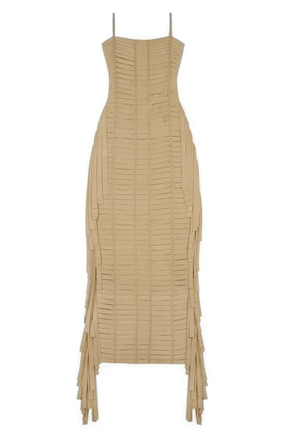 Shop Givenchy Ribbon Sheath Gown In Beige