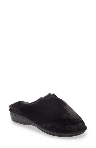 Shop Cordani Mary Faux Fur Slipper In Black Faux Fur